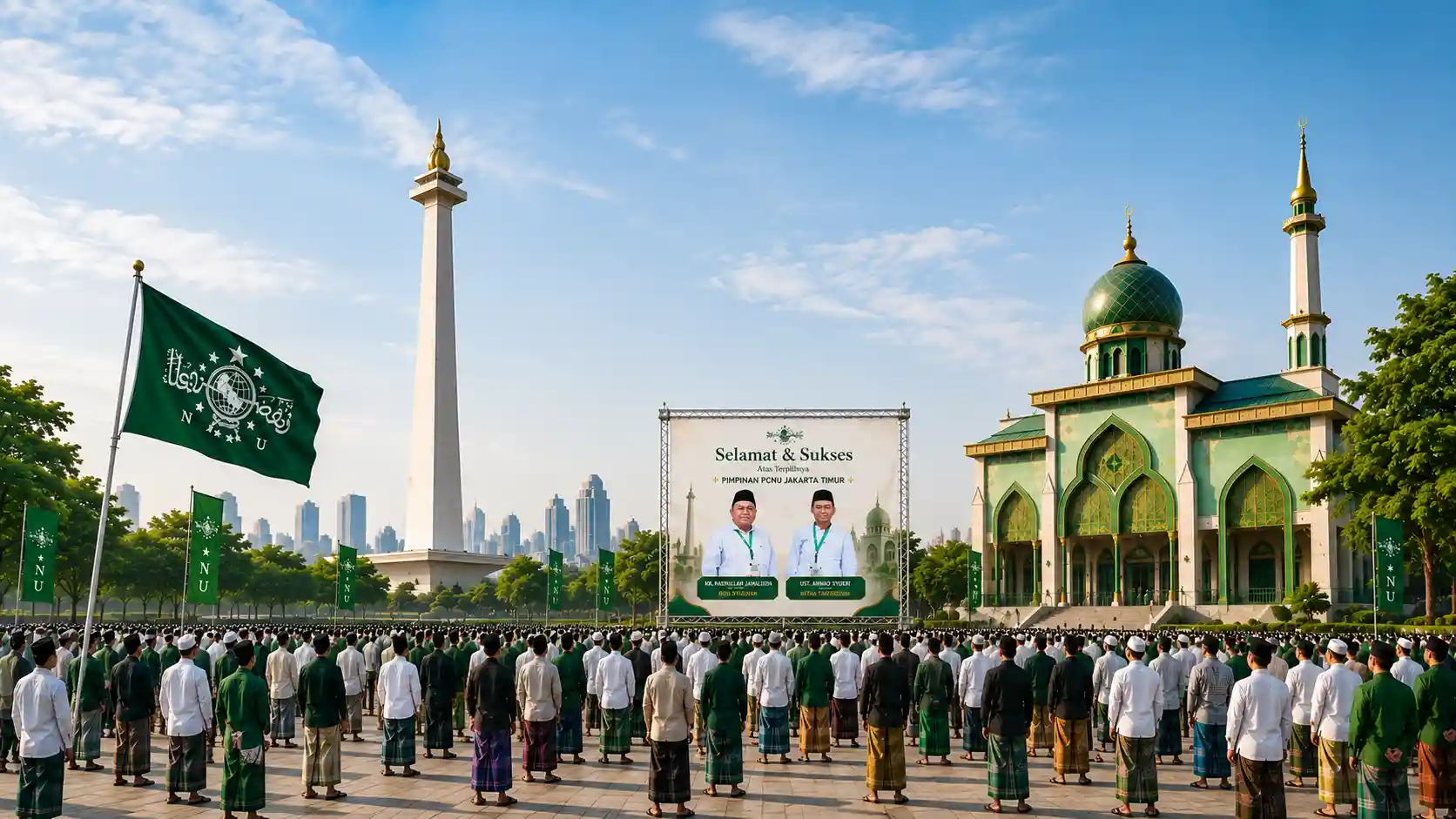 Kebersamaan pengurus dan warga PWNU Pengurus Wilayah Provinsi Papua